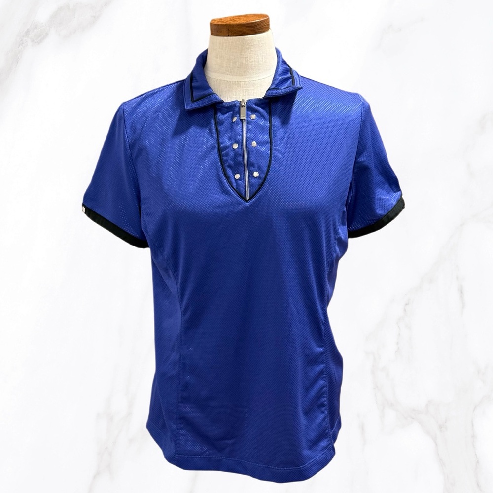 Tail‎ Women’s Royal Blue 1/4 Zip Golf Shirt, Size L